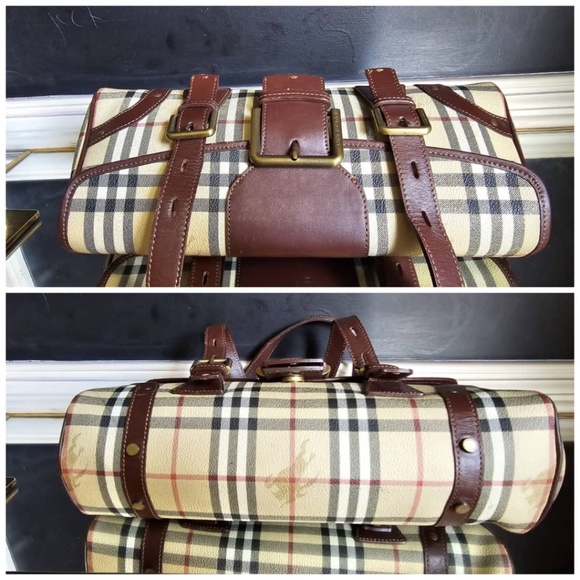 Authentic BURBERRY Haymarket Check Coated Canvas Shoulder Bag - Picture 7 of 10